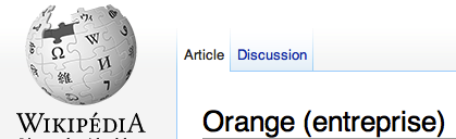 Orange sur Wikipédia