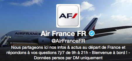 Air France sur les réseaux sociaux