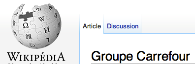 Carrefour sur Wikipédia
