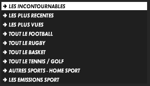 Les sous-catégories du Player Canal +